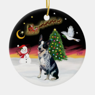Nachtflug - Australian Cattle Dog Keramikornament