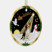 Nachtflug- Beagle Keramikornament (Rechts)