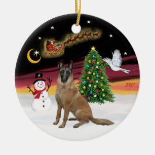 Nachtflug - Belgisch Malinois Keramikornament