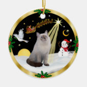 Nachtflug - Blue Cream Ragdoll cat Keramikornament (Vorne)