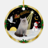 Nachtflug - Blue Cream Ragdoll cat Keramikornament (Hinten)