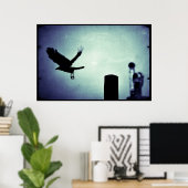Nachtflug der Magpie Poster (Heimbüro)