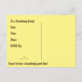 "Nachtflug!" Einladungspostkarte (Rückseite)