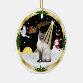 Nachtflug (GW) - Blue Point Siam Keramik Ornament (Rechts)