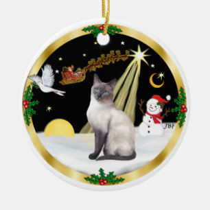 Nachtflug (GW) - Blue Point Siam Keramik Ornament