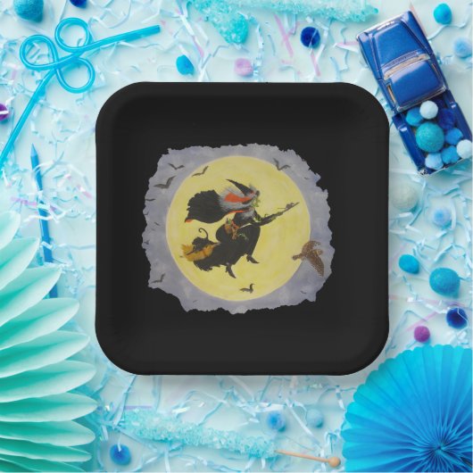 "Nachtflug!" Pappteller (Party)