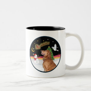 Nachtflug (R) - Golden (Kopf B) Zweifarbige Tasse