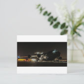 Nachtflugzeug Postkarte (Stehend Vorderseite)