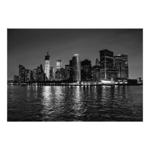 NachtFoto der New York Cityskyline-Landschaft Fotodruck