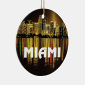 NachtFoto Miamis Florida Keramik Ornament (Rechts)