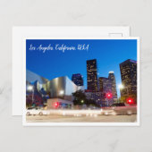 Nachtfotografie | Downtown Los Angles Kalifornien Postkarte (Vorne/Hinten)