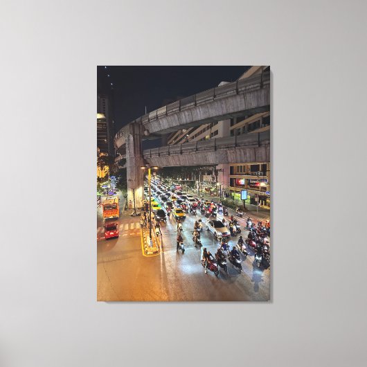 Nachtfotografie von Bangkok Geschenk für Freunde Leinwanddruck (Vorderseite)