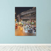 Nachtfotografie von Bangkok Geschenk für Freunde Leinwanddruck (Insitu (Holzboden))