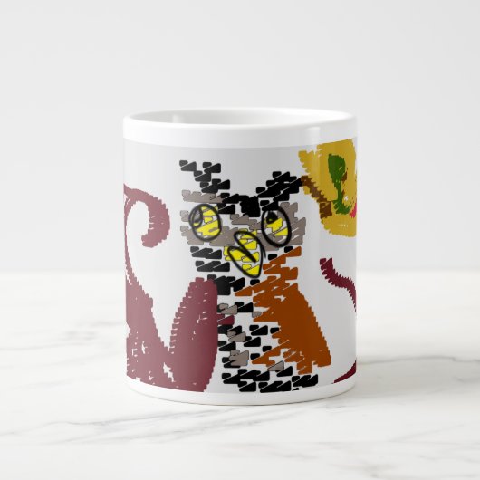 Nachtfreudigkeit Jumbo-Tasse (Vorderseite)