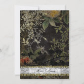 Nachtgarten Gotische Hochzeit Einladung (Rückseite)