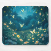 Nachtgarten mit Blume und Kaminen Mousepad (Vorne)