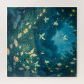 Nachtgarten mit Blume und Kaminen Puzzle (Horizontal)