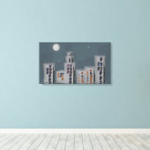 Nachtgedroschene Leinwand (Insitu (Holzboden))