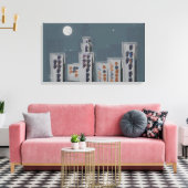 Nachtgedroschene Leinwand (Insitu (Wohnzimmer))