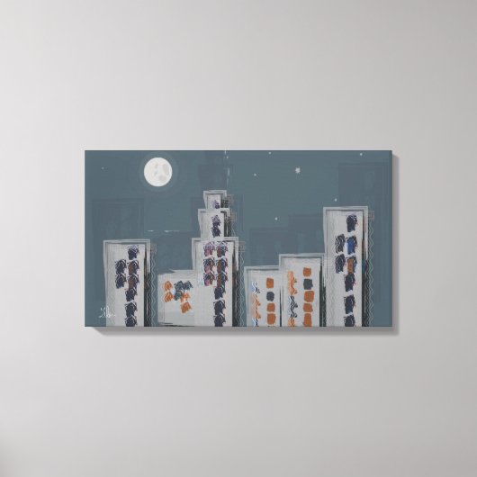 Nachtgedroschene Leinwand (Vorderseite)