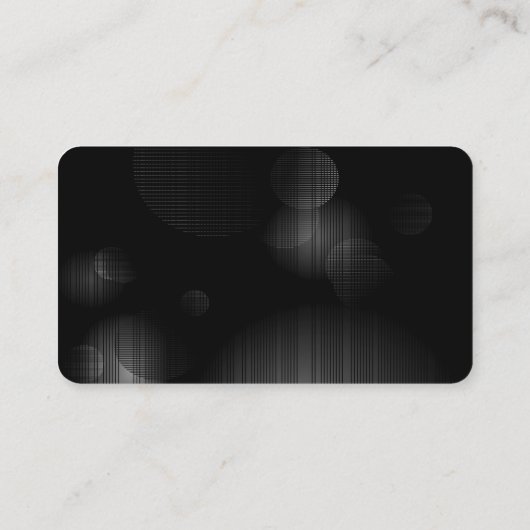 Nachtglühen Schwarz-weiß Visitenkarte (Rückseite)