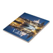 Nachthafen der Altstadt von Valletta Fliese (Seite)