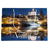 Nachthafen der Altstadt von Valletta Große Geschenktüte (Vorderseite)