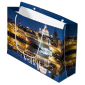 Nachthafen der Altstadt von Valletta Große Geschenktüte (Vorderseite Schrägansicht)