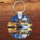 Nachthafen der Altstadt von Valletta Schlüsselanhänger (Vorderseite)