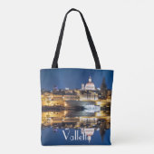 Nachthafen der Altstadt von Valletta Tasche (Rückseite)