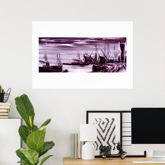 Nachthafen Poster (Heimbüro)