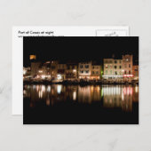 Nachthafen von Cassis Postkarte (Vorne/Hinten)