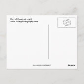 Nachthafen von Cassis Postkarte (Rückseite)