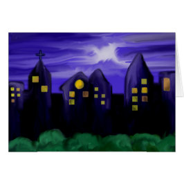 Nachthimmel bemalt Grußkarte