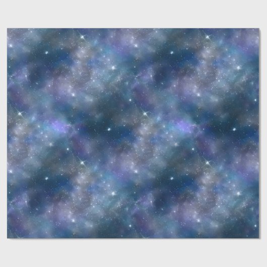 Nachthimmel Bewölkungspapier Geschenkpapier (Flach)
