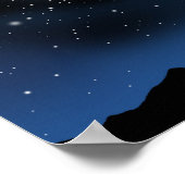 Nachthimmel des Auroranebels. Poster (Ecke)