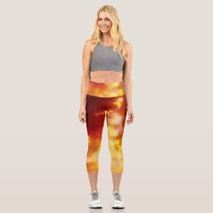 Nachthimmel-Flamme-Capri-Leggings Capri Leggings
