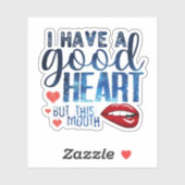 Nachthimmel - ich habe ein gutes Herz aber diesen  Aufkleber (Blatt)