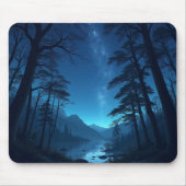 Nachthimmel im Wald Mousepad (Vorne)