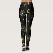 Nachthimmel: kosmisches nahtloses Muster. Leggings (Rückseite)