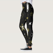 Nachthimmel: kosmisches nahtloses Muster. Leggings (Links)