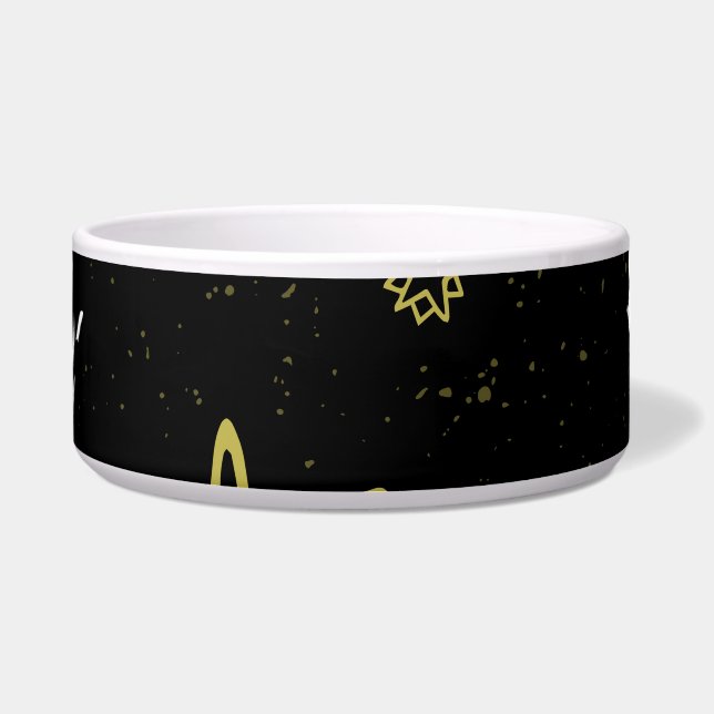 Nachthimmel: kosmisches nahtloses Muster. Napf (Vorderseite)