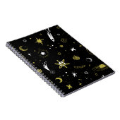 Nachthimmel: kosmisches nahtloses Muster. Notizblock (Rechte Seite)