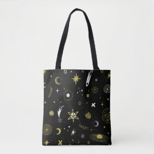 Nachthimmel: kosmisches nahtloses Muster. Tasche