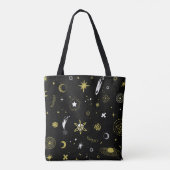 Nachthimmel: kosmisches nahtloses Muster. Tasche (Rückseite)
