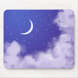 Nachthimmel mit Crescent Moon Dreamy Mousepad