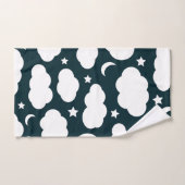 Nachthimmel mit Mond, Sternen und Wolken Badhandtuch Set (Handtuch)