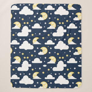 Nachthimmel mit Sternen, Mond und Wolken Sherpadecke