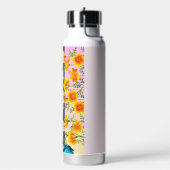 Nachthimmel, Regenbogen, Schmetterlinge und Blume Trinkflasche (Links)