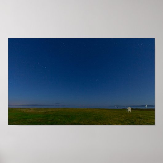 Nachthimmel, St. Ignace, Michigan Poster (Vorne)